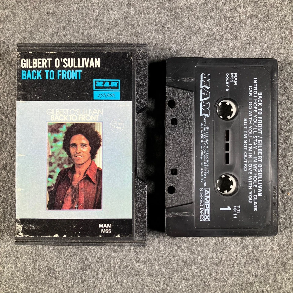 Gilbert O’Sullivan Back to Front 1972 London MAM M55 cassette slipcase Foto 2 de 3