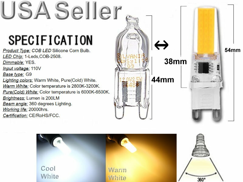G9 2 Pin 7 10 Watt LED Oven Range Stove Light Bulb Lamp 120vac