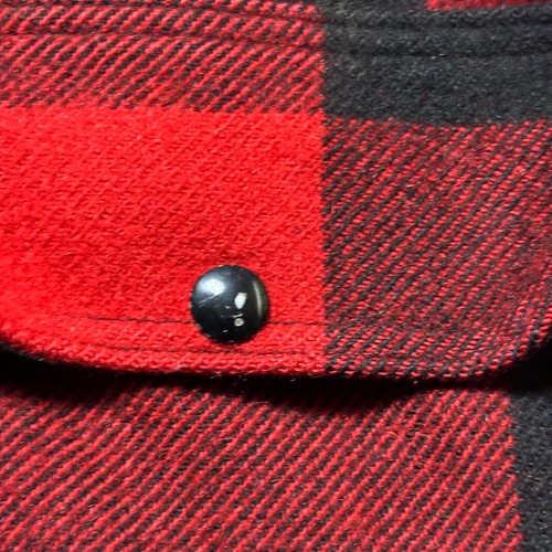 VTG Woolrich 505 Buffalo Mackinaw Wool Red/Black Hunting Jacket Coat USA in 44 - Picture 6 of 7