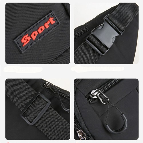 Solid Color Crossbody Chest Bag Waterproof Fanny Packs New Sports Waist Bag - Photo 4 sur 12