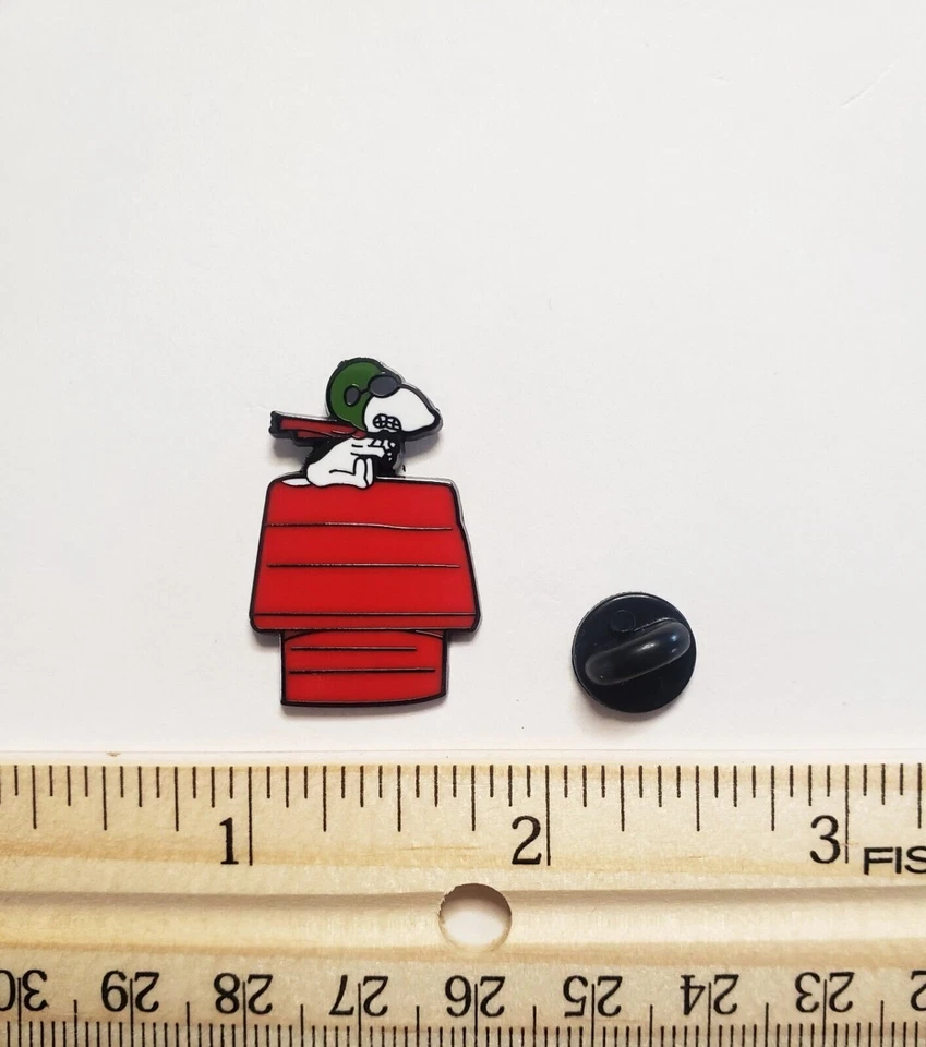 Snoopy Red Baron Peanuts Enamel Pin Flying Ace Hat Backpack Jackets Badge Brooch - Image 2 of 2