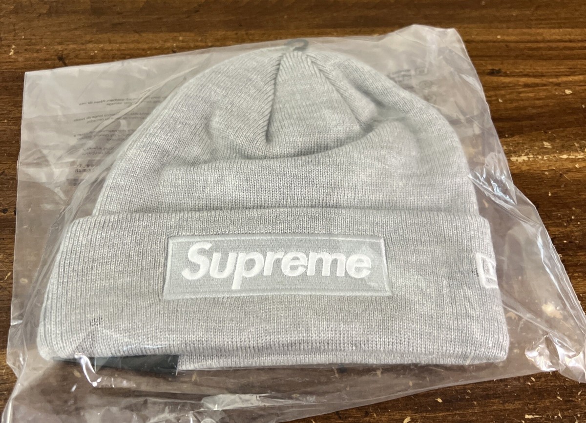 帽子 Supreme New Era Box Logo Beanie Grey Supreme Box Logo Beanie Dark Pine F/W 22'