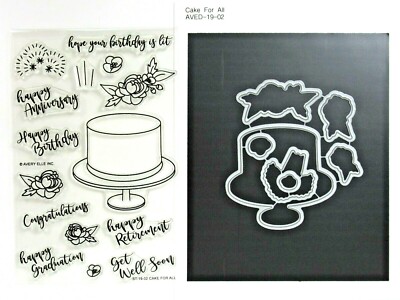 Avery Elle Cake For All Stamp Set & AE Cake For All Elle-ments Die Set, Retired