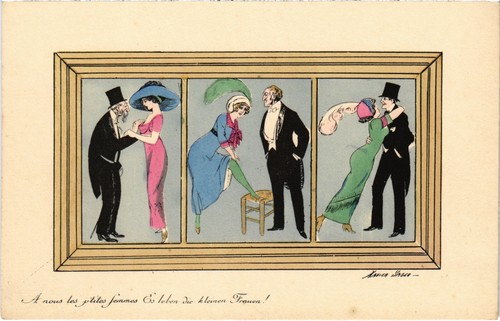 PC ARTIST SIGNED, PAYNE, RISQUE, GLAMOUR DANCER, Vintage Postcard (b50300