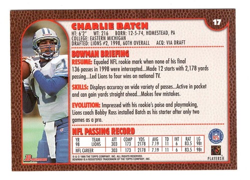 1999 Bowman Football Singles *You Pick* Base, Rookies, Parallel - Nrmt-Mt - Picture 33 of 501