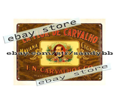kitchen wall decor nostalgic La Flor De Carvalho Havana Cigars metal tin sign