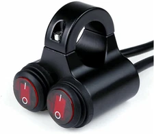 7/8'' 22mm Motorcycle Handlebar Headlight Fog Spot Light Dual on off Switch 12V