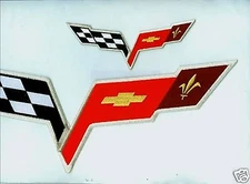 HEART BEAT of AMERICA CORVETTE RACING IRON-ON PATCH SERIES: C6 Set 14"+ Small 6"