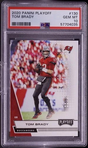 2020 Panini Playoff Tom Brady #130 PSA Gem Mint 10 Buccaneers Debut