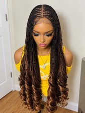 BoHo Knotless Braids Braided Wig. Braids. Full Lace Baby Hair