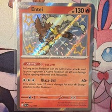 Entei 112/091 SV Paldean Fates Holo Shiny Rare EN Pokemon TCG 130 HP on eBay