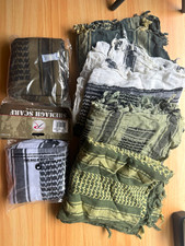 LOT OF 7 Rothco Shemagh Scarf Green Black Tan White - You  re buying 7 scarves