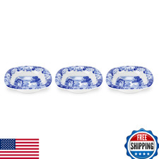 Spode Blue Italian Dip Bowls, Set of 3, 5-Inch Porcelain, Oriental Design