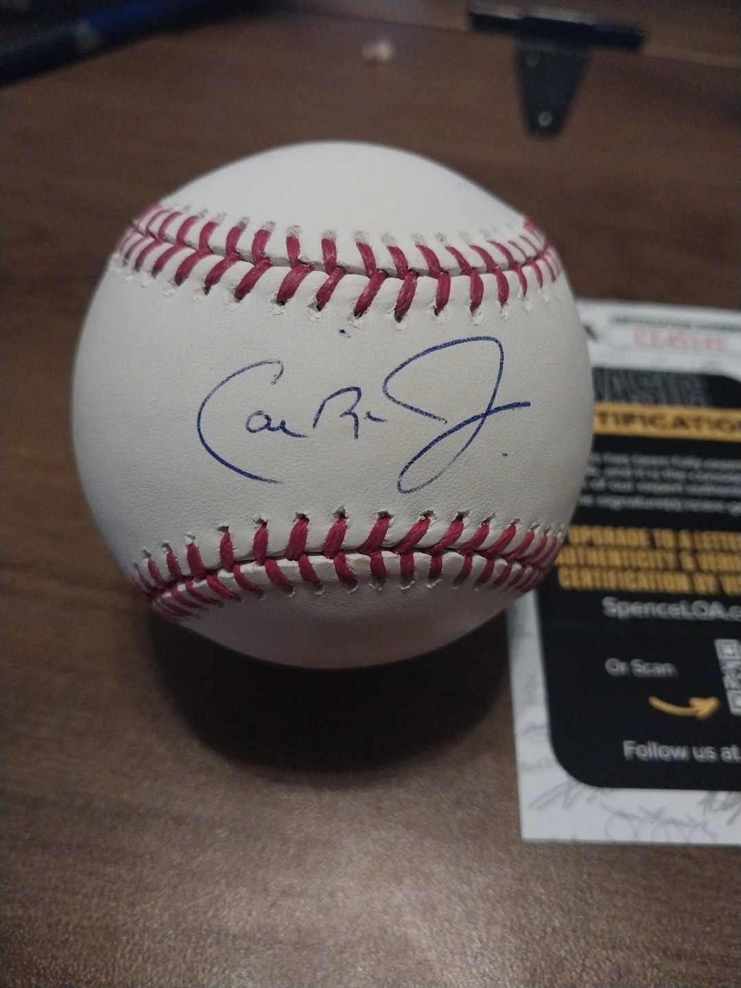 Cal Ripken Jr. Autographed Signed Baltimore Orioles Baseball JSA Certified HOF 