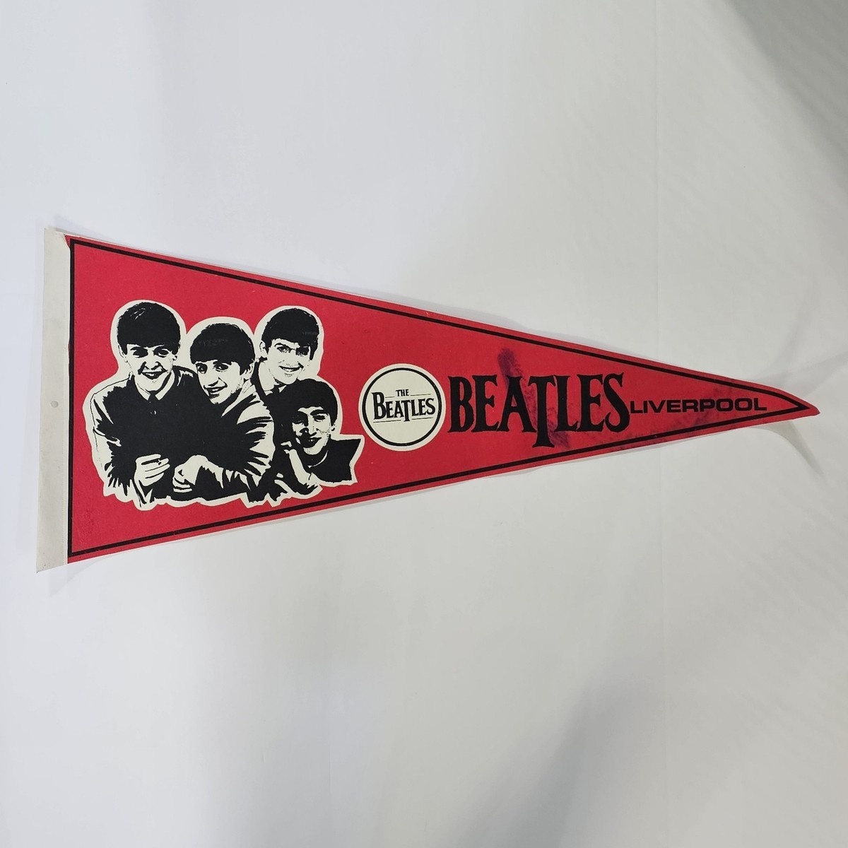 Vintage 1960s The Beatles Liverpool Felt Pennant 12x29