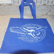 Reusable Shopping Bag Proud to Be an American Land of the Free Home of the Brave