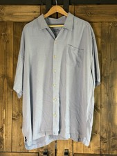 Tommy Bahama Shirt 2 XL Silk Blue Hawaiian  Tropical Relax