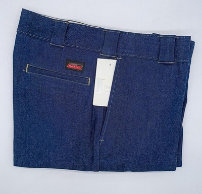 Dickies Men's Original 874 Blue Denim Work Pants Jeans, 34W x 32L
