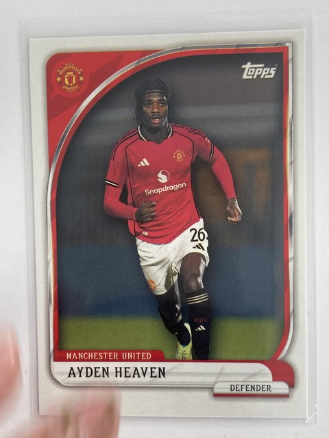 TOPPS MANCHESTER UNITED COLLECTOR TIN  25/26 AYDEN HEAVEN MAN UTD FIRST TEAM .