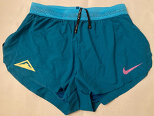 Womens Medium Nike Pro Elite 2" Blue Trail Running Shorts Made in USA DX8989-301