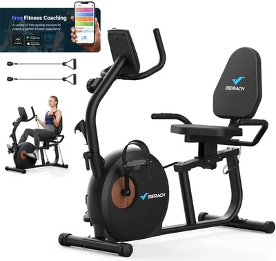 MERACH S23 Magnetic Recumbent Exercise Bike Fitness Trainer Cycle Gym Equipment - image 1 of 4