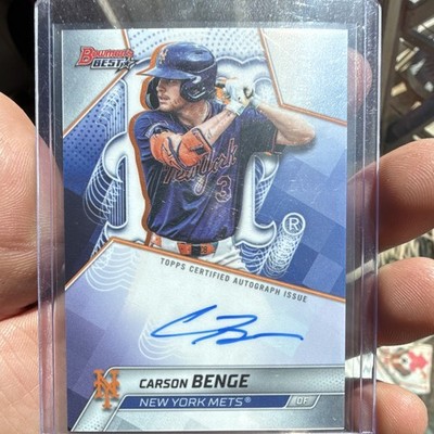Topps 2025 Bowman's Best Best of 2025 Autograph Carson Benge Mets B25-CBE