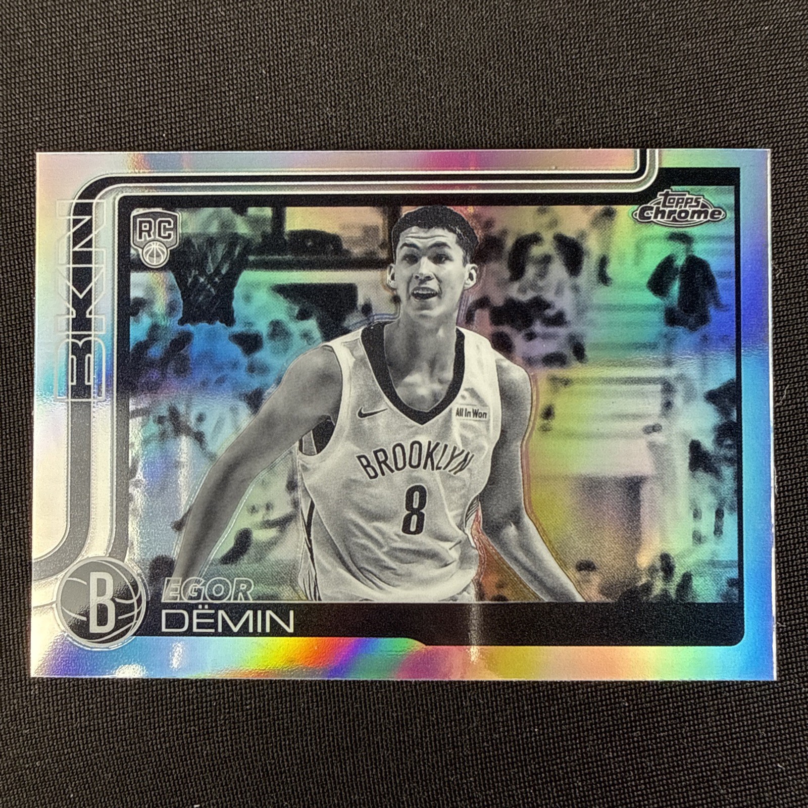 Egor Demin Rookie Card RC 2025 Topps Chrome Negative Refractor #258