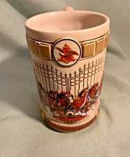 Budweiser Clydesdales Hitch Stein relief design 1991 Rare