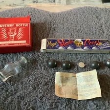 2 Vintage Magic Tricks - Peter Pan Mystery Bottle  & Hindu Cones Boxed 
