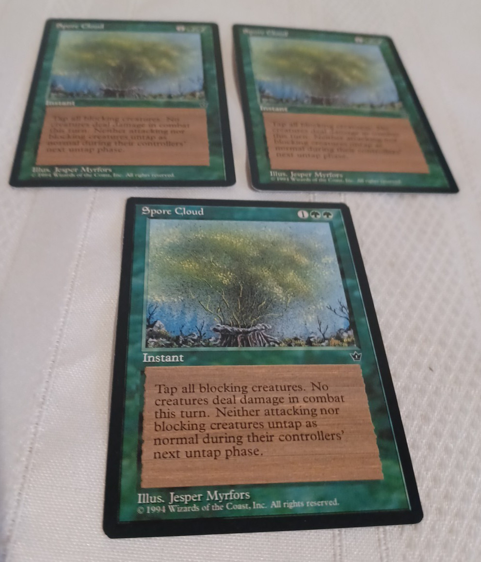 Magic card: 3 x Spore Cloud Green Instant Fallen Empires 1994 Jesper Myrfors