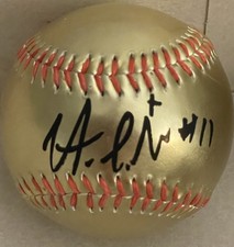 Andrew Williamson Signed Gold Baseball UCF Knights ‘26 MLB Draft Prospect AUTO B
