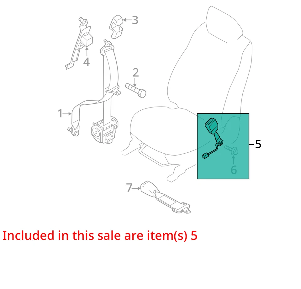 Seat Belt Front Bucket Seat Passenger Buckle Fits 11-14 MAZDA 2 5235593 Foto 4 de 4