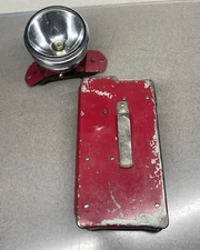 Vintage Justrite Headlamp Flashlight ~ Parts Repair ~red