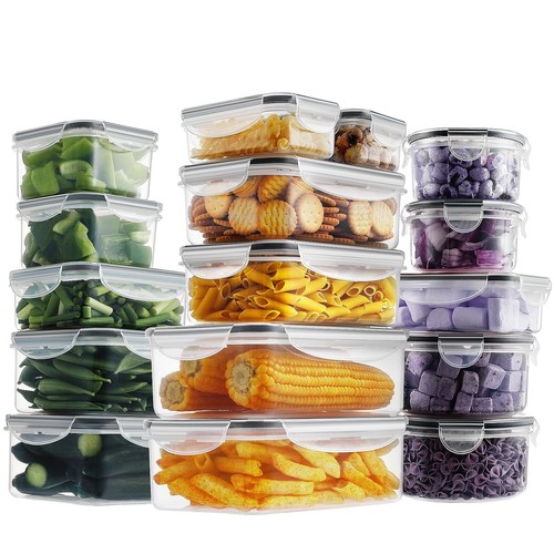 32 Pieces Food Storage Containers Set with Snap Lids (16 Lids + 16 Containers...