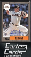 Kervin Castro 2022 Topps #87BA-KC 1987 35th Anniversary Autographs Giants