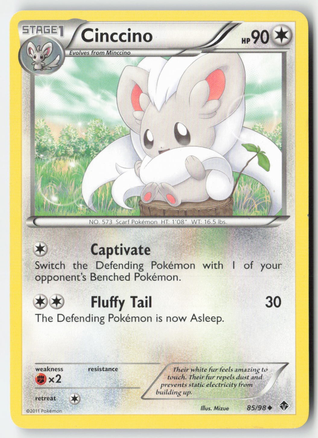 Pokemon - Cinccino #85/98 - Emerging Powers Uncommon