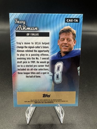 2024 Topps Chrome Troy Aikman All-Etch Cowboys #CAE-TA - Imagen 2 de 2