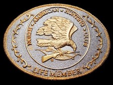 LB13140 GREAT  NORTH AMERICAN HUNTING CLUB LIFE MEMBER  BELT BUCKLE