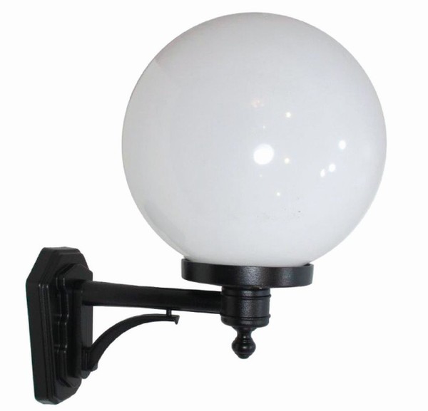 Stilvolle AußEnlampe Schwarz Weiß Kugel Schirm IP43 E27 Wandleuchte Haus Garten-image