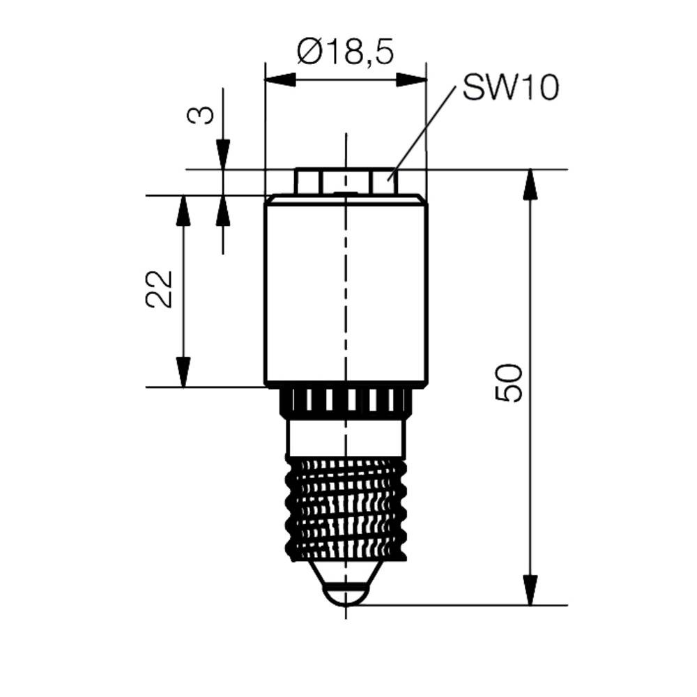Ampoule LED E14 jaune 24V Signal Construct MBRE140814A de haute précision technique - 2