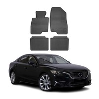 Omac Gummi FußMatten FüR Mazda 6 GJ 2012-2015 Automatten Gummi Schwarz 4Tlg