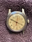 Vintage 1954 U.S. Time Corp. Timex Marlin Military Dial Watch Runs Parts Repair
