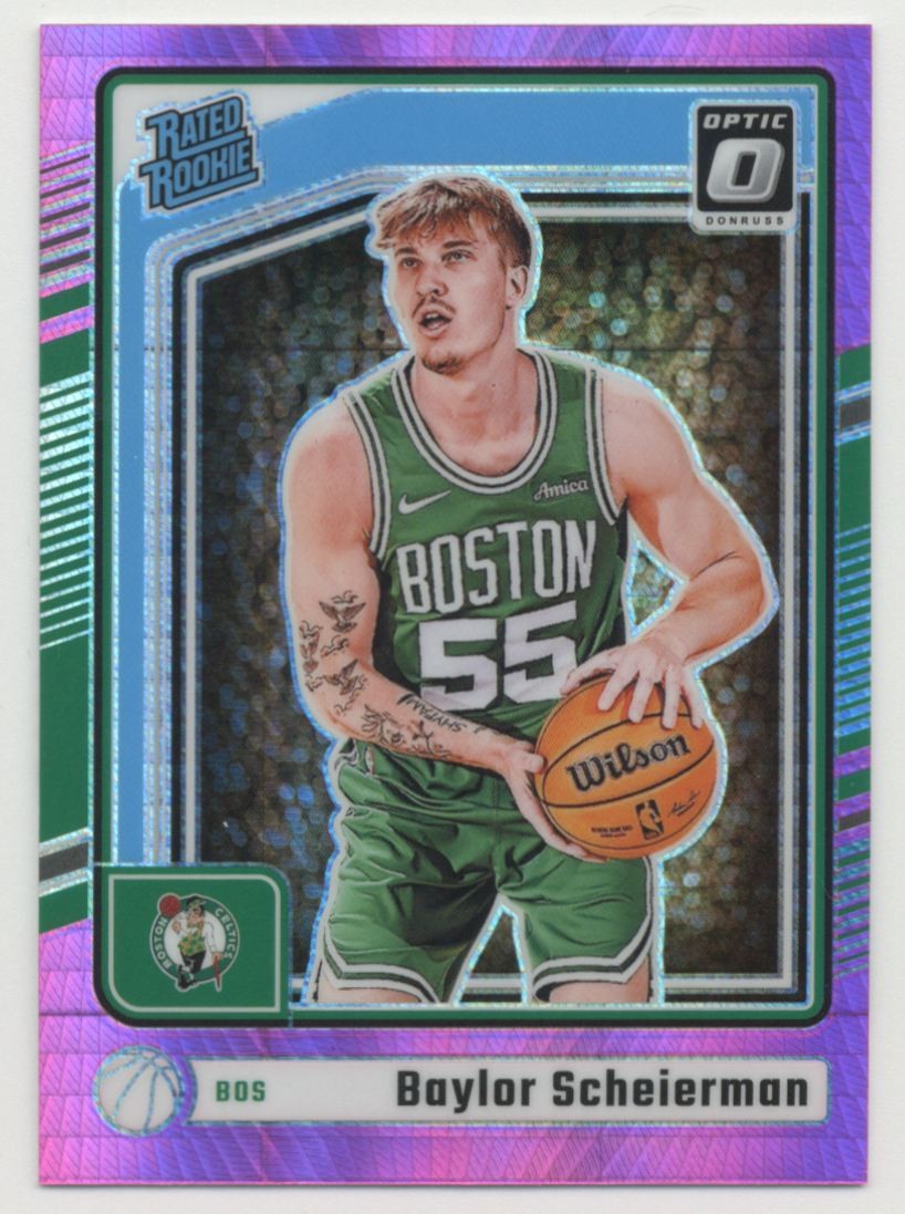 Baylor Scheierman 2024-25 Donruss Optic Pink Hyper Prizm RC Rated Rookie #263