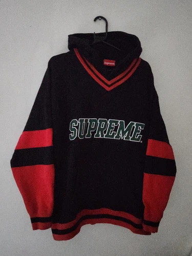 Sweat à capuche noir FW20 Supreme Hockey taille M medium