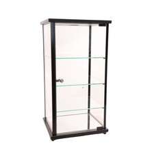 Lighted Glass Countertop Display Case - 27"H x 12"D x 14"L
