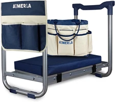 Aimerla K5 Foldable Kneeler Seat - Heavy Duty K5-Blue, Brown, Blue
