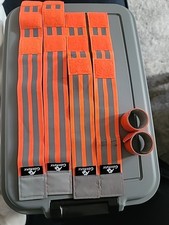 GoxRunx Reflective Bands Running Gear 4 Arm Bands/2 Wrist Bands Orange