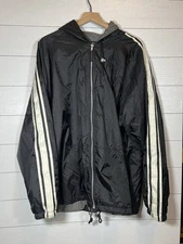Cascade The Original Y2K Style Rain Coat Jacket Black XL Windbreaker Hooded Coat