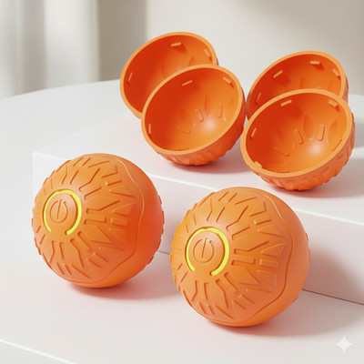 2-Pack Smart Interactive Dog Ball Toys + 2 Extra Shells Bundle - Great Value!