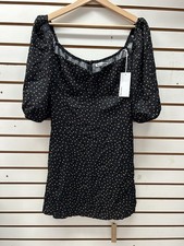 Reformation Women’s Size 12 Kopa Monti Polka Dot Mini Dress Puff Sleeve New Tags